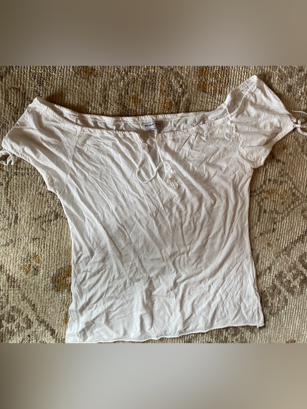 Classic White Women's Sleep Slip with Adjustable Tie